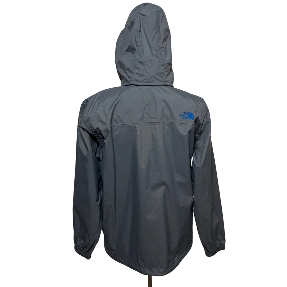 NEW The North Face Jacket Men Small Gray Resolve HyVent Full Zip Hood Rain Coat